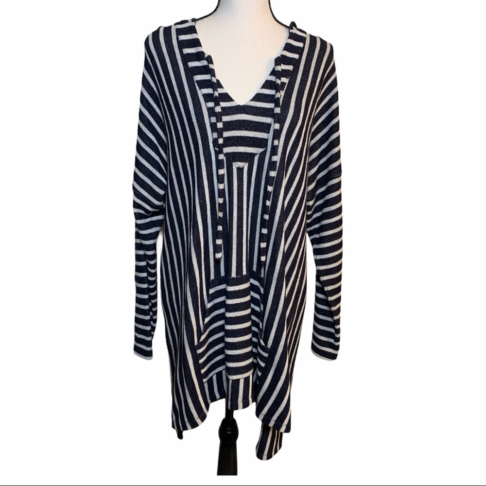 Soft Surroundings- ‘Offshore Pullover’ Navy Stripe